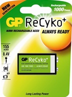 GP ReCyKo 155 mAh 9 V oplaadbare batterij